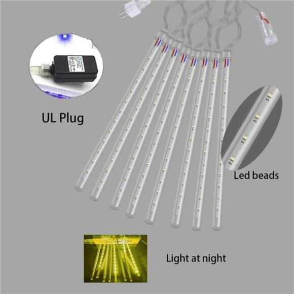 Christmas Lights Outdoor, Falling Rain Lights Meteor Shower Lights 12 inch - Picture 6 of 7